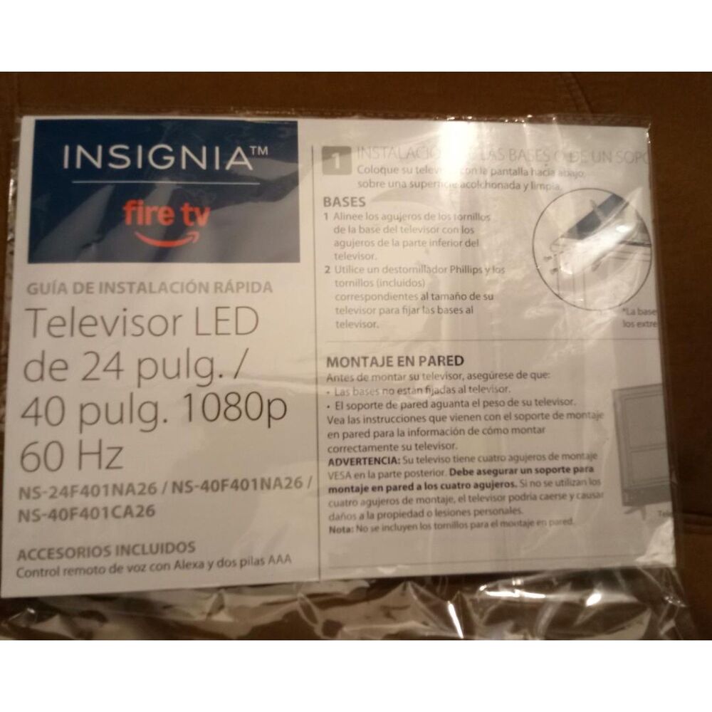 Insignia Fire TV Flat Screen Plasma 50' Instructions Guide